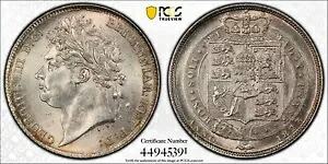 イギリス 1825 年 6 ペンス / 6 ペンス PCGS MS64