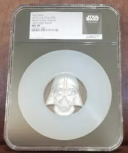 2019 スターウォーズ NGC MS 70 NIUE 2oz シルバー「ダースベイダー」ウルトラハイレリーフ/ブラック C