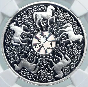 2011 カナダ エリザベス II メイプル オブ ストレングス ホログラム PF シルバー $8 コイン NGC i87849|WORLD RESOURCE【KING店】