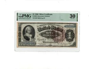 1886年 $1銀証書「マーサ」メモ.Fr-220 PMG-30
