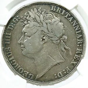 1821年 イギリス 英国王 ジョージ4世 ラージ 0.84オンス シルバー クラウン コイン NGC i117851｜WORLD RESOURCE【KING店】