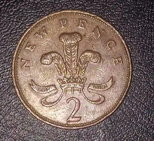 1971 2 NEW PENCE 英国エリザベス 2 世コイン BN 「レア」