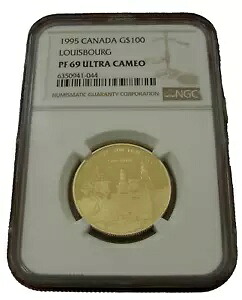 カナダ 1995 ゴールド 1/4 オンス $100 NGC PF69UC ルイブール