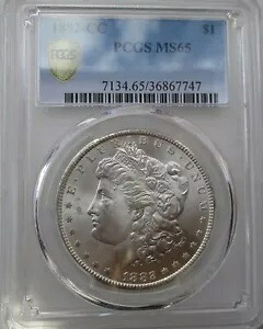 1882-CC モーガン シルバー ダラー PCGS MS 65