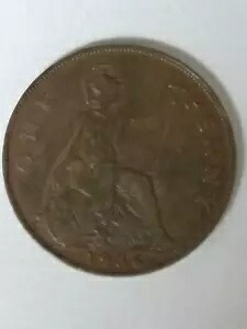 イギリス ブロンズ コイン - 1 ペニー 1936-1937-1938