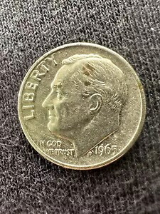 1965 ミントマークなし ??希少?? 複数のエラーのあるルーズベルト ダイム! 292,050円