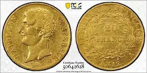 フランス An12 1803 20 フラン ゴールド アンペルール PCGS VF35 GAD 1021