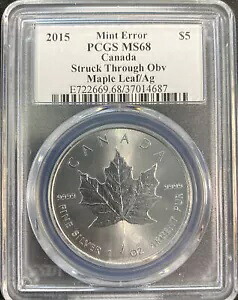 2015 カナダ メープル リーフ ミント エラー PCGS MS-68 ブラント サイン入り ウルトラ レア
