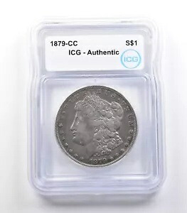 1879-CC モーガン シルバー ダラー 本物の ICG *2256