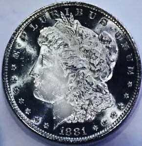 ??1881年モーガン??並外れたコイン??MS++++??超希少な日付??光沢のある宝石??