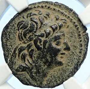 アレクサンダー 2 世 ザビナス 古代 128BC 古いセレウキッド ギリシャ コイン DIONYSUS NGC i106740