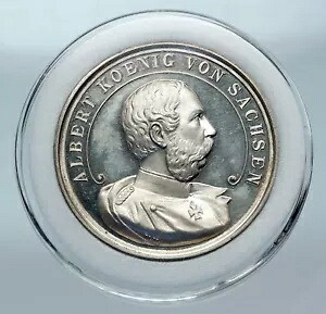 1889 ドイツ ドイツ諸州 ザクセン アルバーティーン アルバート シルバー メダル コイン i85562｜WORLD RESOURCE【KING店】