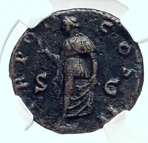 カエサルとハドリアヌスとしてのアリウス 137AD 本物の古代ローマのコイン SPES NGC i77645