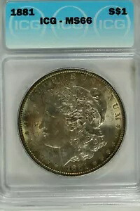 1881 モルガン ドル : ICG MS66