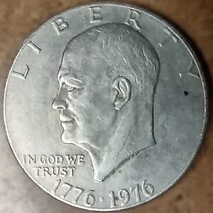 1976 アイゼンハワー リバティ ベル ムーン シルバー ダラー 米国バイセンテニアル コイン BU