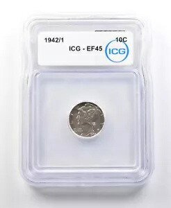 1942/1 マーキュリーダイム EF45 ICG *1081