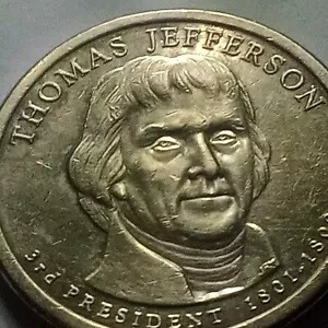 2007-P トーマス ジェファーソン 大統領ドル硬貨 - BU