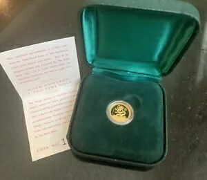 2000 オーストラリア シリーズ I ドラゴン ルナー 1/10 プルーフ金貨。証明書と箱付き