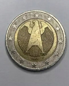 2 ユーロ硬貨 2002 A ドイツ アドラー