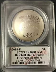 2014 ファーストピッチ ボルティモア with マクファーランド $1 PCGS PR70 野球 - 価値 @ $1250 !!