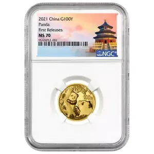 中国 2021 100 円 8 グラム ゴールド パンダ コイン NGC MS70 FR ホワイト コア ホルダー Temple of H...｜WORLD RESOURCE【KING店】