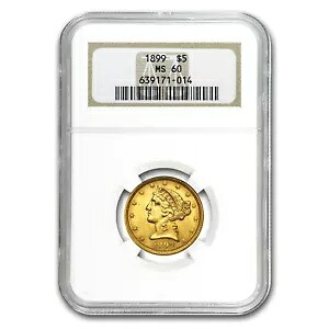 $5 リバティ ゴールド ハーフ イーグル MS-60 PCGS/NGC｜WORLD RESOURCE【KING店】 291,555円
