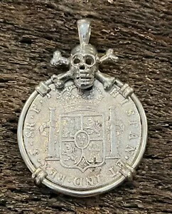 サンケントレジャーコイン海賊スペインピースオブエイトペンダント本物の8R SSスカル 292,050円
