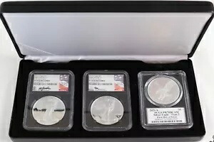 2021-S TYPE-2 シルバー イーグル 1オンス プルーフ コイン PCGS & NGC PF70 ウルトラ カメオ 3 コイン セット