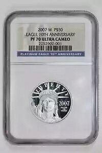 2007-W $50 プルーフ プラチナ イーグル NGC PR70