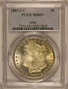 1883-CC 「モーガン」 1 ドル銀貨 PCGS MS65+