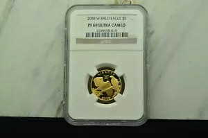 2008-W ハクトウワシ記念 $5 ゴールド NGC PF69 ウルトラ カメオ