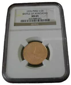 ペルー 1976 ゴールド 1/2 ソル NGC MS65 アヤクチョの戦い｜WORLD RESOURCE【KING店】