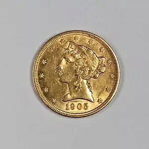 1905 S $5 ゴールド リバティ