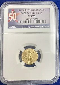 2008-W 光沢仕上げ $5.00 ゴールド アメリカン イーグル NGC MS70、希少｜WORLD RESOURCE【KING店】