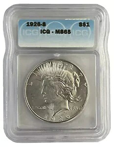 1926 S シルバー ピース ダラー ICG MS65 US レア コイン きれいにトーンされたシルバー $1 コイン 13｜WORLD RESOURCE【KING店】