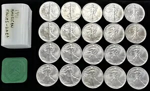 1991 $1 シルバー アメリカン イーグル ? オリジナル BU ロール ? 20 コイン フレッシュ UNC ?信頼できる?