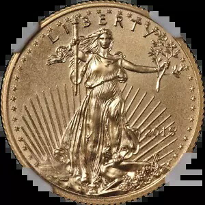 2015 ゴールド アメリカン イーグル $10 NGC MS70 ブラウン ラベル - 在庫 316,800円