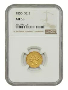 1850 $2.50 NGC AU55 - リバティヘッド $2.5｜WORLD RESOURCE【KING店】