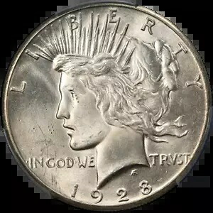 1928-P ピースダラー PCGS MS63 キーデイト 素晴らしいアイアピール 強いストライク｜WORLD RESOURCE【KING店】