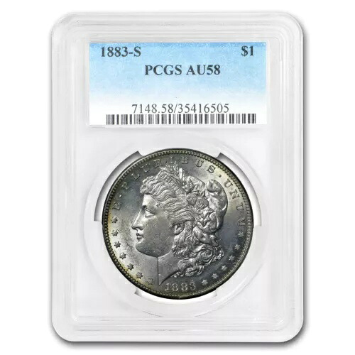1883-S モルガン ドル AU-58 PCGS