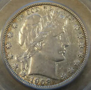 1908-S 理容室 ハーフダラー 50c PCGS 認定 XF45