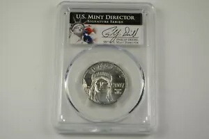 2007 PCGS MS69 プラチナ 1/2 オンス。 $50 フィリップ・ディールのサイン入り自由の女神コイン
