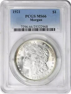 1921 モーガン シルバー ダラー MS66 PCGS|WORLD RESOURCE【KING店】