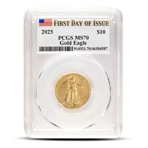 2025 1/4 オンス アメリカン ゴールド イーグル コイン PCGS MS70 FDOI - プレセール|WORLD RESOURCE【KING店】