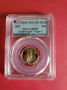 2021 1/4 オンス アメリカン ゴールド イーグル タイプ 1 $10 - PCGS MS70 発行初日|WORLD RESOURCE【KING店】