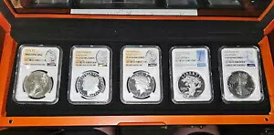 2023 American 5 ピース プルーフ セット、美しいシルバーのグレード分けされたプルーフが展示されています。｜WORLD RESOURCE【KING店】