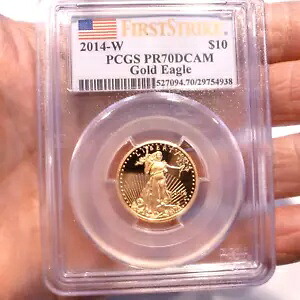 2014 ファースト ストライク $10 1/4 オンス PCGS PR70 DCAM ゴールド イーグル コイン|WORLD RESOURCE【KING店】