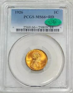 1926 リンカーン セント PCGS MS66+RD CAC ブライト レッド グレート ラスター PQ #D110|WORLD RESOURCE【KING店】