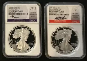 2021 S&W NGC PF70 FDOI タイプ 1&2 シルバー イーグル ガウディオーソ & メルカンティ ミント エングレイバー !|WORLD RESOURCE【KING店】