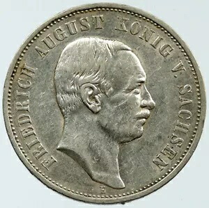 1910 ドイツ ザクセン キング アウグストゥス 3 世 0.48 オンス シルバー アンティーク 3 マーク コイン i117657｜WORLD RESOURCE【KING店】 323,235円